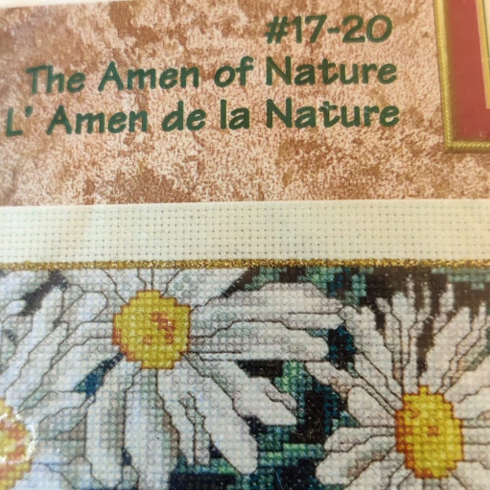 Janlynn "The Amen of Nature" Counted Cross Stitch Kit, Flowers, 90s, #17-20 - Picture 3 of 5